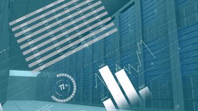 Animation of financial data processing over computer servers. Global connections, computing and data processing concept digitally generated video. - Powered by Shutterstock - Get 15% off with code: PIKWIZARD15