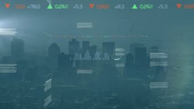 Animation of statistics and data processing over world map. Global connections technology data processing and digital interface concept digitally generated video. - Powered by Shutterstock - Get 15% off with code: PIKWIZARD15