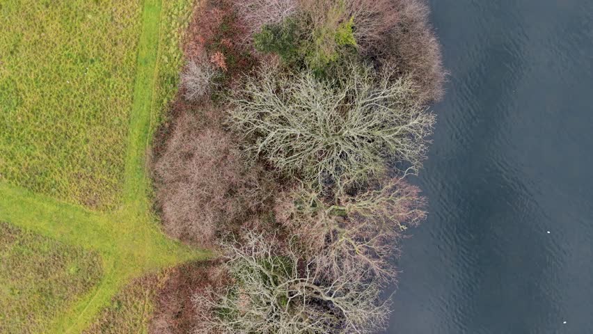 Rising aerial reveals Eagle Pond