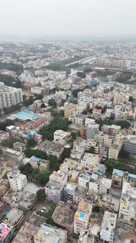 Aerial Drone View of Rajarajeshwari Nagar, Bangalore, India – Emerging Luxury Real Estate Market in South-West Bangalore with High-Rise Residential Projects, Commercial Development, and Rajarajeshwari Nagar Lake