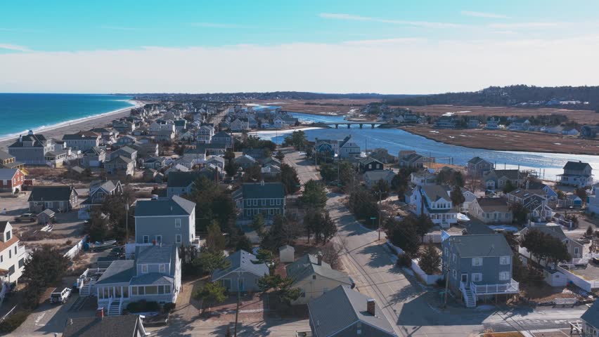 Aerial view of the southern end of Humarock Massachusetts