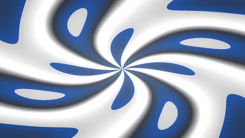 Dynamic abstract blue and white swirling spiral pattern background featuring hypnotic twisting lines and organic curved shapes, ideal for modern graphic design, motion graphics, or digital art projects