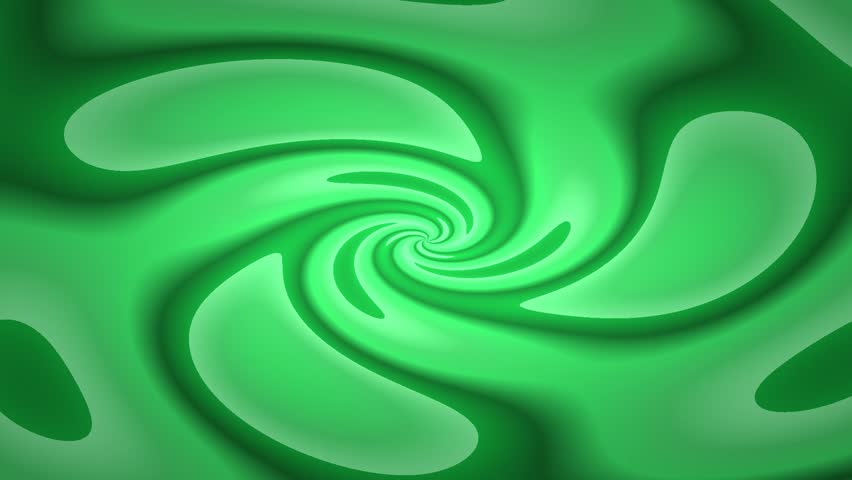 Vibrant green abstract liquid swirl with fluid organic shapes and a hypnotic spiral creating a dynamic flow, perfect for modern backgrounds, digital art, or motion graphics