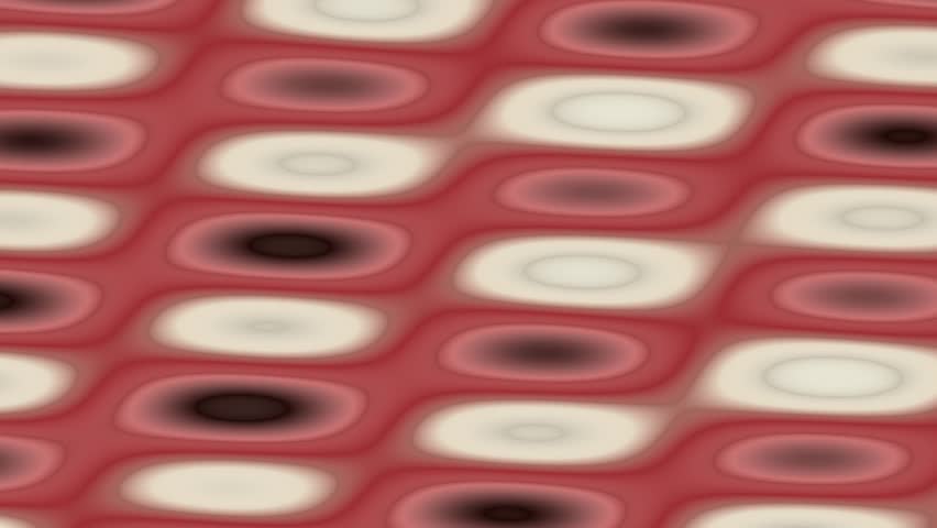 Dynamic abstract pattern featuring shades of terracotta, cream, and dark brown, with interlocking elongated oval shapes creating a seamless, flowing, retro-inspired visual texture, perfect for modern