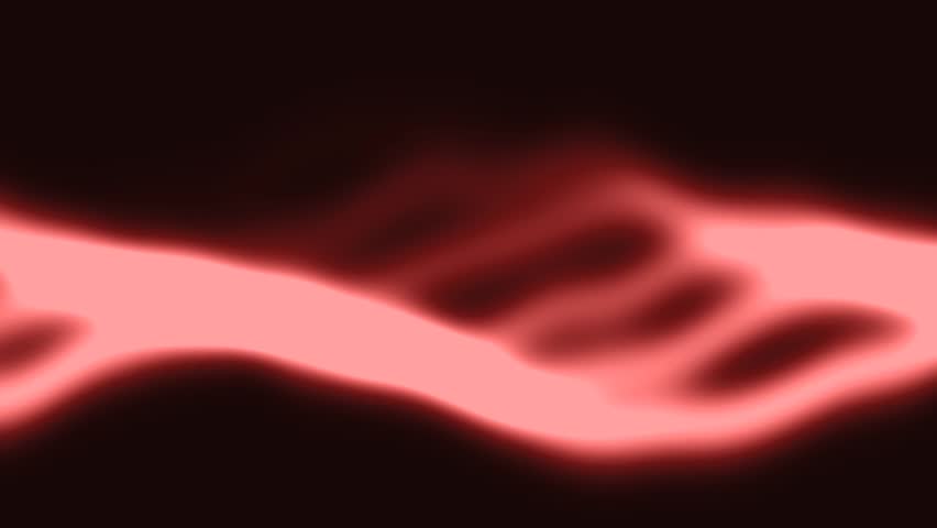 Abstract glowing red and orange energy lines create a dynamic, fluid, intertwined pattern on a dark background, perfect for futuristic technology, scientific, or medical motion graphics and digital backgrounds