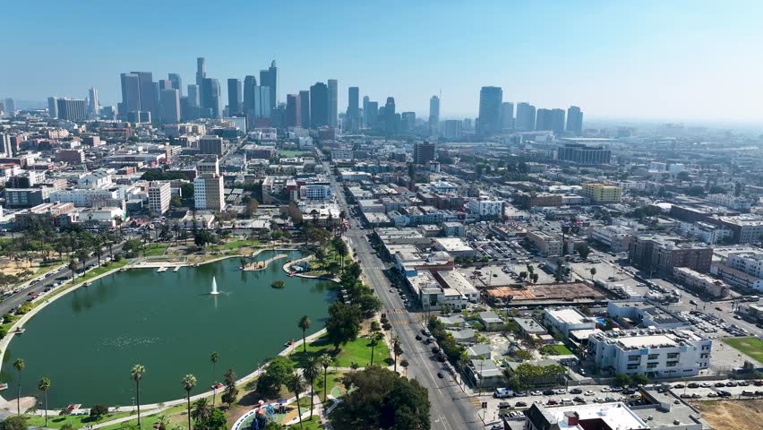 Aerial view of MacArthur Park