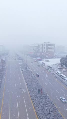 Beautiful winter drone photos from Ankara.