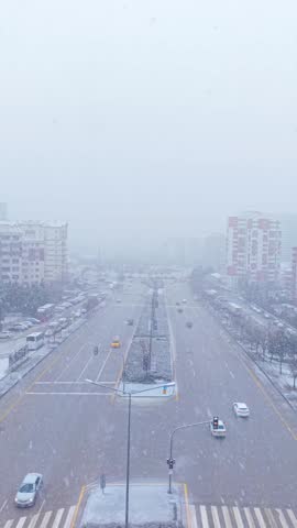 Beautiful winter drone photos from Ankara.