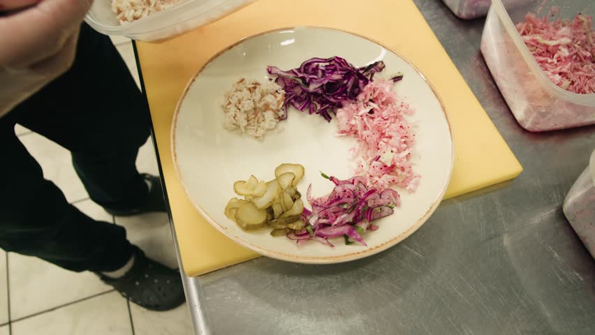 Gyros Plate with Rice and Salad isolated on white Background, turkish traditional rice with vegetables.