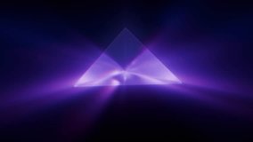 3D animation in retro (80s, 90s) style of a glass pyramid spinning with light reflections. Seamless infinite loop. - Powered by Shutterstock - Get 15% off with code: PIKWIZARD15