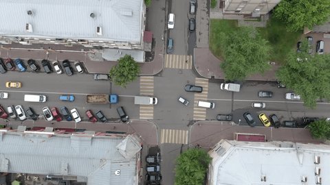 Drone Spinning Ascent over Podolsk Crossroads