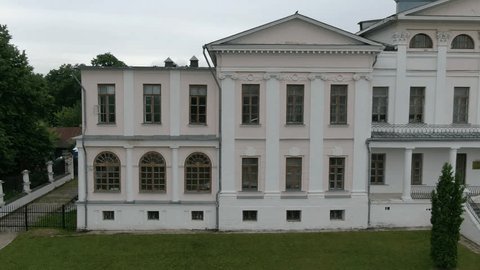 Drone Flying Sideways near Dubrovitsy Manor