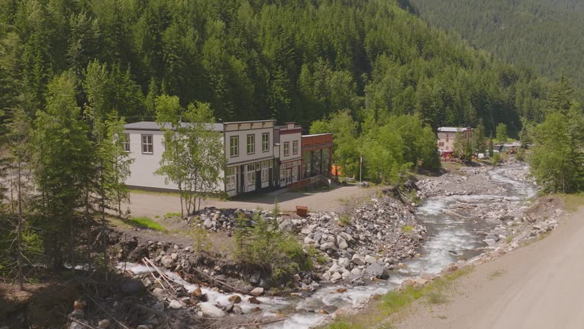 Old building in old town along the river