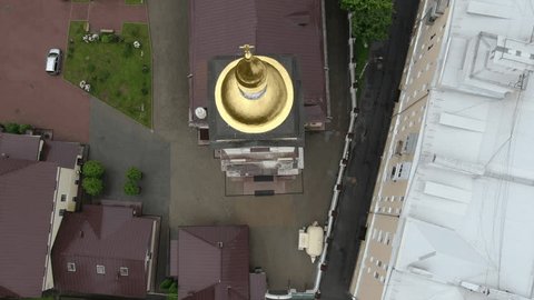 Aerial Pullback above Assumption Cathedral Podolsk