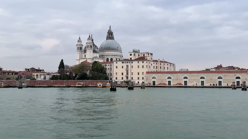 Venice Italy Grand canal Basilica di Santa Maria della Salute Venezia.