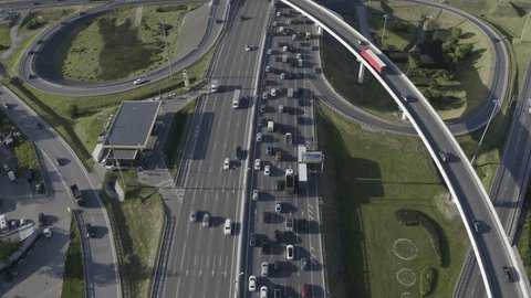 Drone Forward Motion above Mkad Interchanges