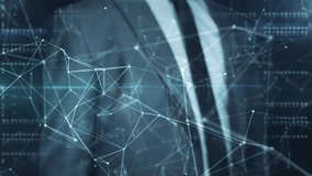 Digital animation of network protection and coding, showcasing cybersecurity, data encryption, and secure information transfer in modern IT systems. - Powered by Shutterstock - Get 15% off with code: PIKWIZARD15