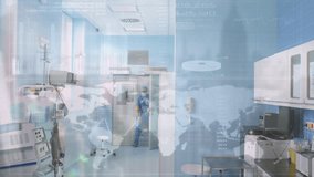 Animation of data processing over diverse doctors running. global medicine and digital interface concept digitally generated video. - Powered by Shutterstock - Get 15% off with code: PIKWIZARD15