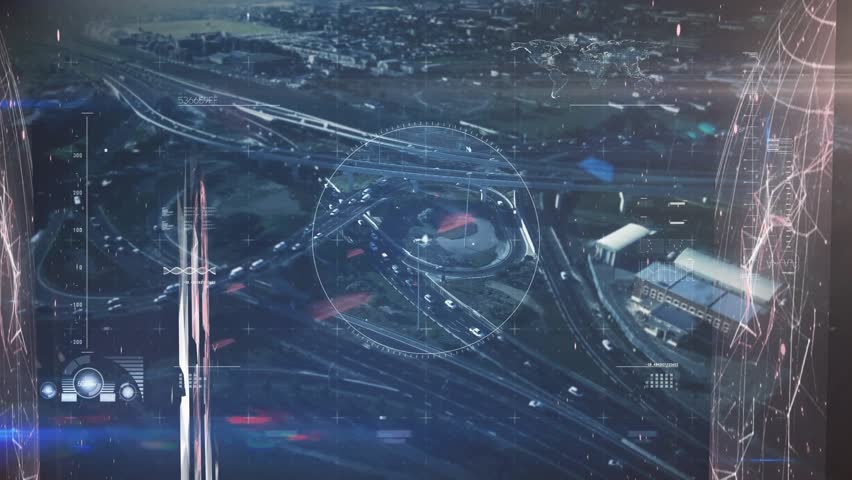 Animation of connections over digital screen with data. Global network, connections, communication and technology concept digitally generated video.