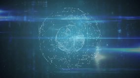 Animation of network of connections, data processing and clock in navy space. global connections, technology and digital interface concept digitally generated video. - Powered by Shutterstock - Get 15% off with code: PIKWIZARD15