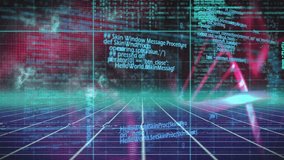 Animation of data processing and spinning dna structures over blue grid network on black background. Medical research and business technology concept - Powered by Shutterstock - Get 15% off with code: PIKWIZARD15