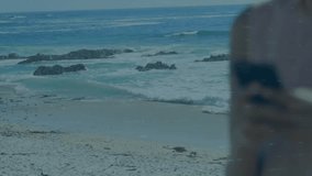 Animation of financial data processing over caucasian man using smartphone. Global shopping, business, finance, computing and data processing concept digitally generated video. - Powered by Shutterstock - Get 15% off with code: PIKWIZARD15