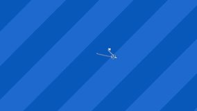 Animation of math concept icons and mathematical equations against blue striped background. School and education concept - Powered by Shutterstock - Get 15% off with code: PIKWIZARD15