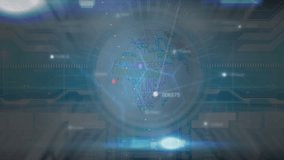 Animation of dna strand spinning over globe. global science, connections, data processing and digital interface concept digitally generated video. - Powered by Shutterstock - Get 15% off with code: PIKWIZARD15