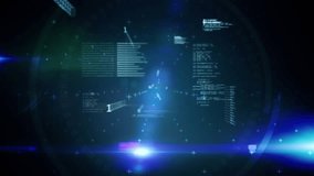 Animation of data processing over blue background. global business and digital interface concept digitally generated video. - Powered by Shutterstock - Get 15% off with code: PIKWIZARD15