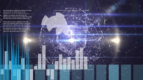 Animation of financial data processing over globe. global finance, business and data processing concept digitally generated video. - Powered by Shutterstock - Get 15% off with code: PIKWIZARD15