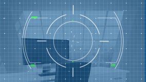 Animation of scope scanning over financial data processing. Global communication and data security concept digitally generated video. - Powered by Shutterstock - Get 15% off with code: PIKWIZARD15