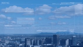 Animation of data processing over cityscape. Global business, finance and data processing concept digitally generated video. - Powered by Shutterstock - Get 15% off with code: PIKWIZARD15