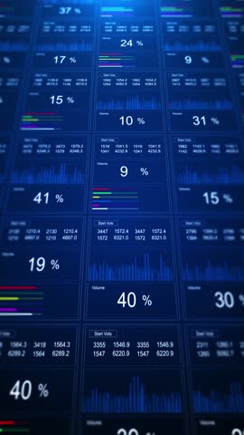 Cyberspace internet smart world digital technology, finance business stock market trading presentation stock markets chart 3d animation. Success, rising business financial graph, economy data diagram