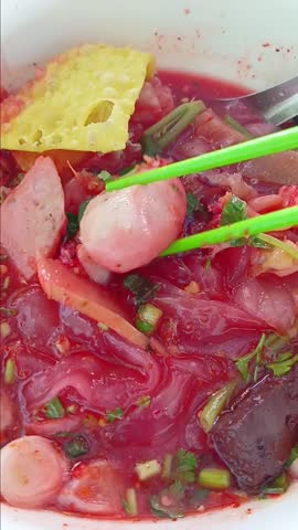 Tom Yum Pink Noodles Soup Recipe