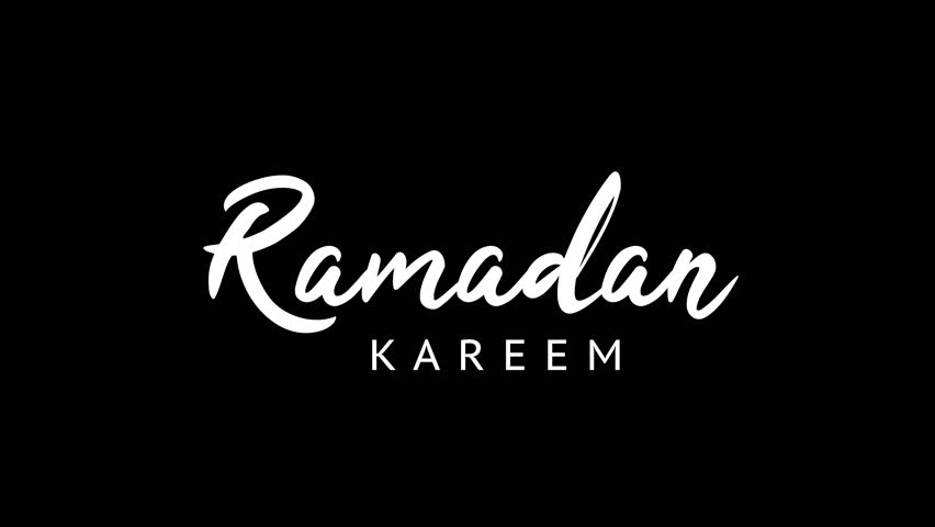 Ramadan Kareem handwritten text animation on a green screen background, suitable for chroma key use in Ramadan greetings, Islamic celebrations, and opening videos