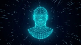 Futuristic AI Head Scan and Binary Code on Dark Backgraound - Powered by Shutterstock - Get 15% off with code: PIKWIZARD15