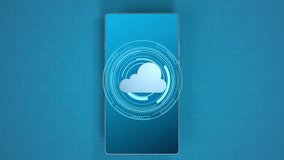 Digital cloud technology connecting devices with futuristic interface and data transfer motion graphics - Powered by Shutterstock - Get 15% off with code: PIKWIZARD15