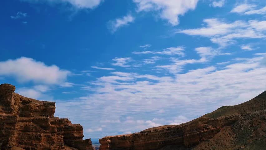 Beautiful landscape with mountains and clouds