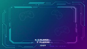 START NEW GAME. Retro Futurism Sci-Fi Background. glowing neon grid. and stars from vintage arcade comp. - Powered by Shutterstock - Get 15% off with code: PIKWIZARD15