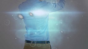 Animation of programming code and digital data over caucasian man using virtual reality simulator. Hologram, digital composite, multiple exposure, futuristic, technology, development, business. - Powered by Shutterstock - Get 15% off with code: PIKWIZARD15