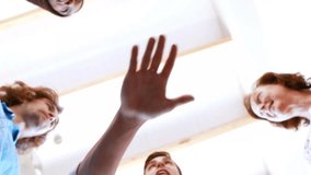 Animation of dna strand over circles over trails and circles. Global connections technology and digital interface concept digitally generated video. - Powered by Shutterstock - Get 15% off with code: PIKWIZARD15