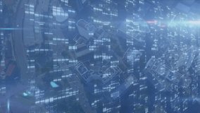 Animation of data processing and lights over cityscape. global network, data processing and technology concept digitally generated video. - Powered by Shutterstock - Get 15% off with code: PIKWIZARD15