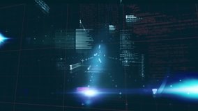 Animation of data processing and binary coding with globe on blue background. global computing and data processing concept digitally generated video. - Powered by Shutterstock - Get 15% off with code: PIKWIZARD15