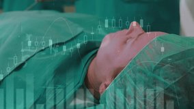 Animation of digital interface over surgeons in operating theatre. Global medicine, technology, data processing and digital interface concept digitally generated video. - Powered by Shutterstock - Get 15% off with code: PIKWIZARD15