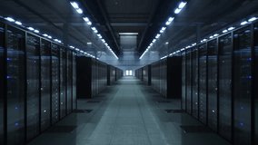 Data Center Server Hall Lined With Data Streaks Race. Illustrating Cloud Processing, Network, Cyber Secure Infrastructure. Conceptual Infrastructure Visualization - Powered by Shutterstock - Get 15% off with code: PIKWIZARD15