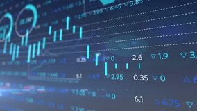 Animation of network of digital icons over stock market data processing against blue background. Global economy and business networking technology concept - Powered by Shutterstock - Get 15% off with code: PIKWIZARD15
