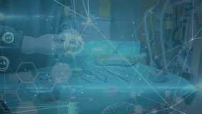 Animation of network of connections over data processing. Global connections technology digital interface and connections concept digitally generated video. - Powered by Shutterstock - Get 15% off with code: PIKWIZARD15