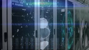 Animation of data processing over computer servers. Global technology connections and digital interface concept digitally generated video. - Powered by Shutterstock - Get 15% off with code: PIKWIZARD15