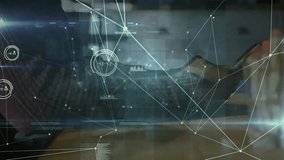 Animation of network of connections over data processing. Global connections technology and digital interface concept digitally generated video. - Powered by Shutterstock - Get 15% off with code: PIKWIZARD15