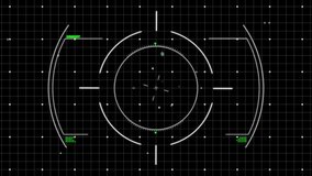 Animation of scope scanning over clock and red shapes on black background. Global technology, computing and digital interface concept digitally generated video. - Powered by Shutterstock - Get 15% off with code: PIKWIZARD15